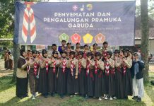 16 Siswa MTsN 2 Kota Bandung Ikuti Penyematan Pramuka Garuda
